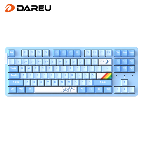 Official Dareu A87 Pro 3-mode Connection 100% Hotswap Gasket Structure RGB Mechanical Gaming Keyboard SKY Version