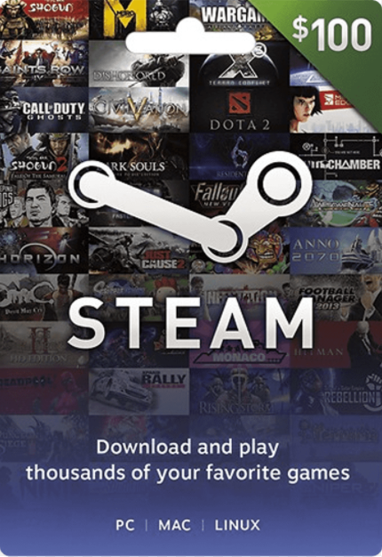 Official Steam Gift Card 100 USD Steam Gift Card 100 USD