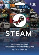 Official Steam Gift Card 30 USD