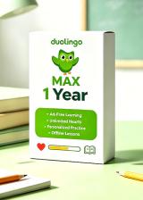 bobkeys.com, Super Duolingo MAX 1 Year Subscription
