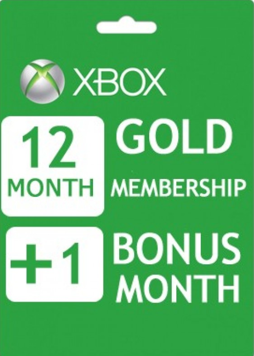Official Xbox Live 12+1 Months Gold Membership Card Global Xbox Live 12+1 Months Gold Membership Card Global